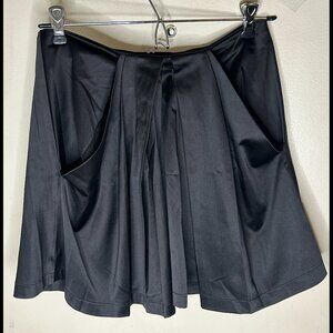 SHULAMI Black Pleated Schoolgirl Short Mini Skirt with Pockets Size SMALL